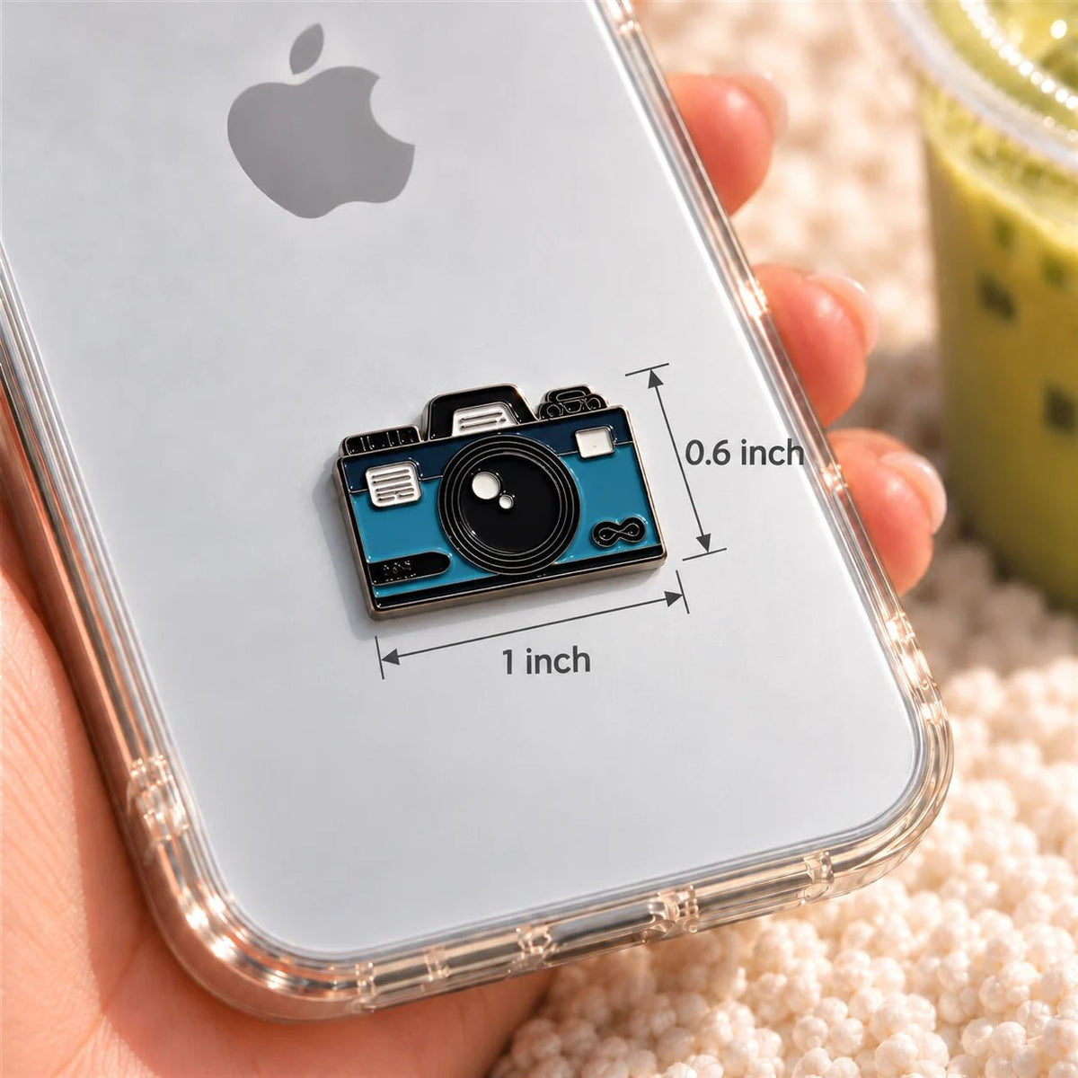 Retro Camera - Adhesive Metal Charm - BREACHIT