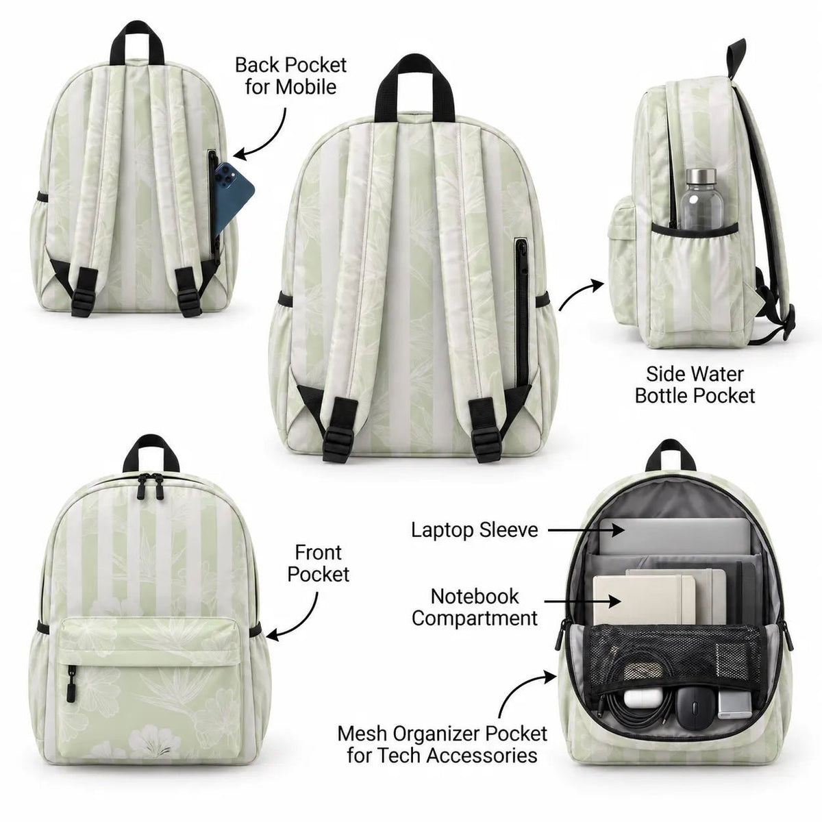 Sage Bloom Backpack - BREACHIT