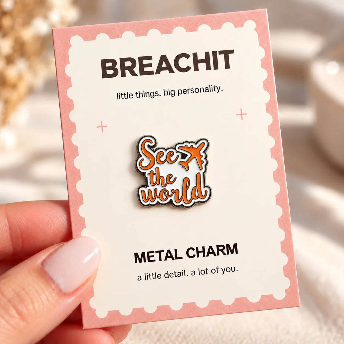 See the World - Adhesive Metal Charm - BREACHIT