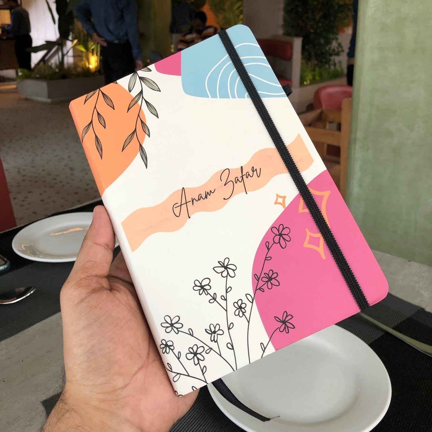 SJ002 - Floral Name Scribble Journal - BREACHIT