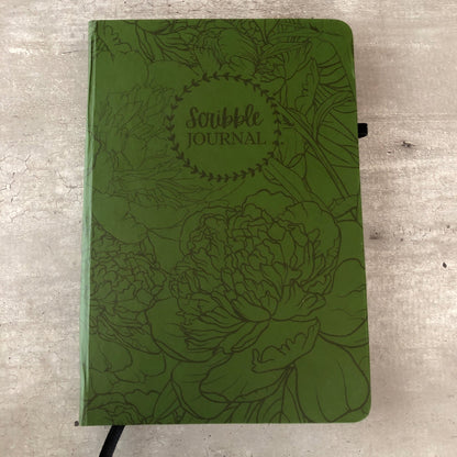 SJ005 - Floral Green Scribble Journal - BREACHIT