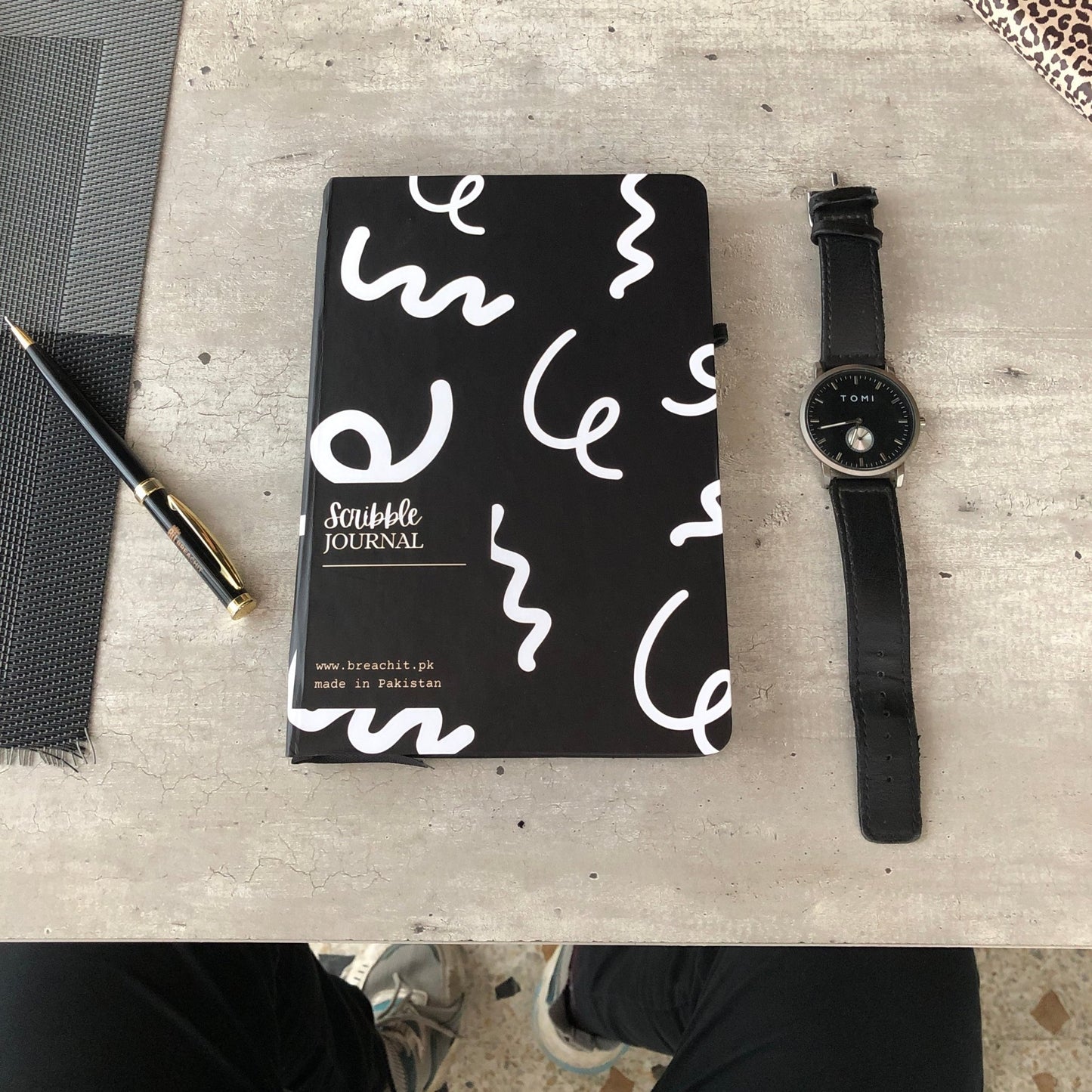 SJ006 - Black Scribble Journal - BREACHIT