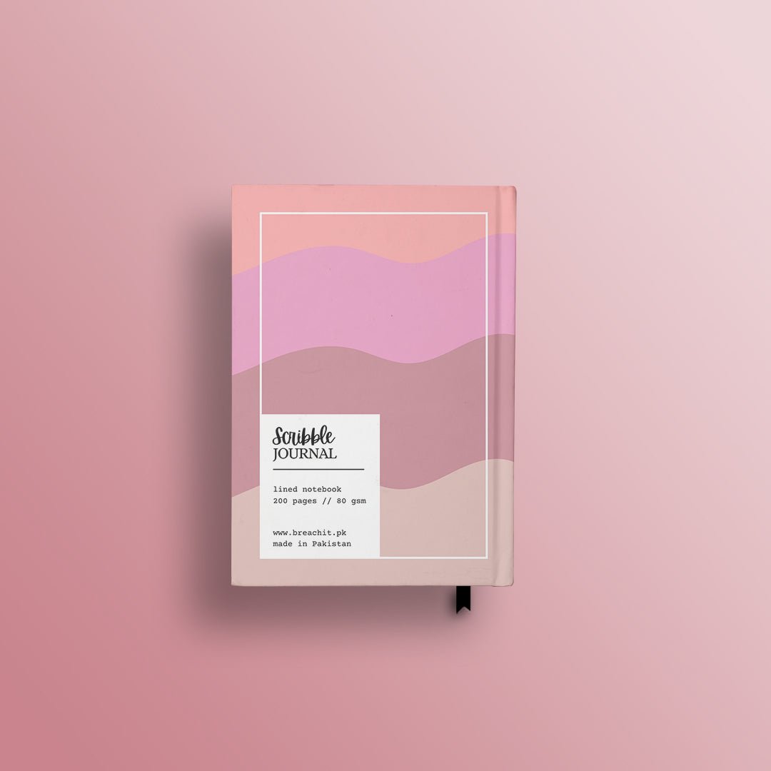 SJ014 - Blush Waves Scribble Journal - BREACHIT