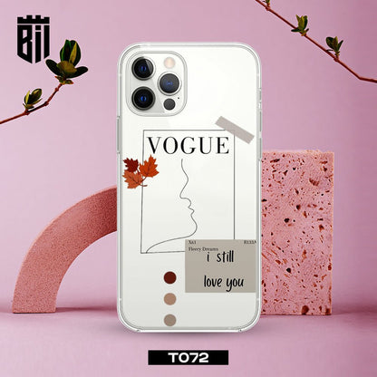 T072 Vintage Sticker Transparent Design Mobile Case - BREACHIT