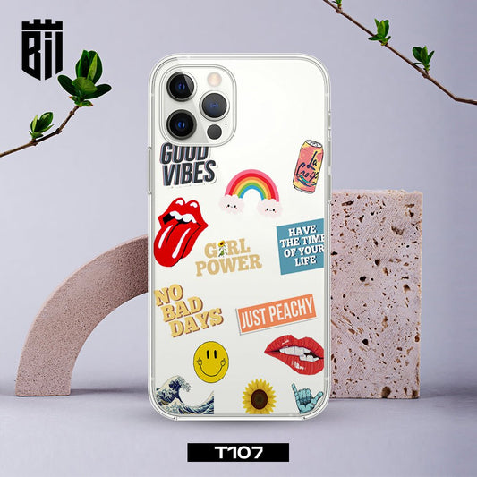 T107 Stickers Transparent Design Mobile Case - BREACHIT