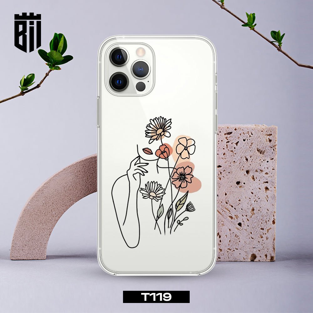 T119 Girl Art Transparent Design Mobile Case - BREACHIT