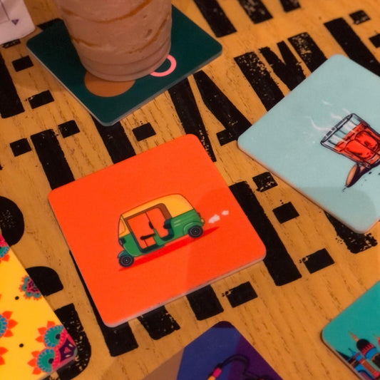 TC024-TukTuk Tea Coaster - BREACHIT