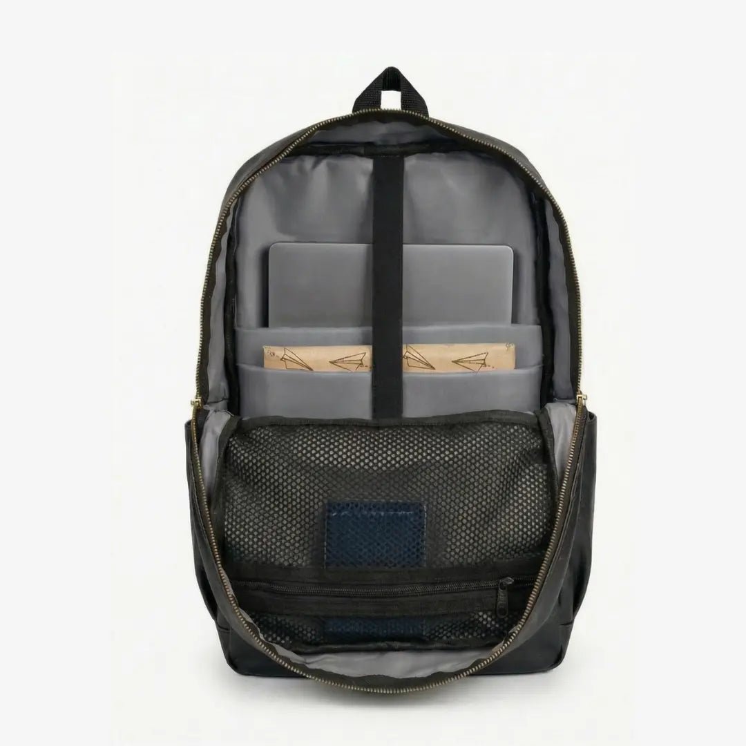 The Black Gold Voyager Leatherite Backpack - BREACHIT