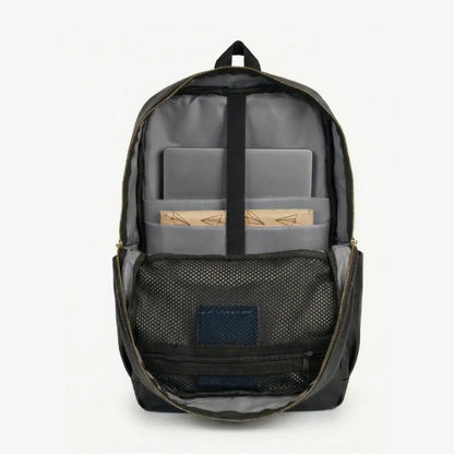 The Black Gold Voyager Leatherite Backpack - BREACHIT