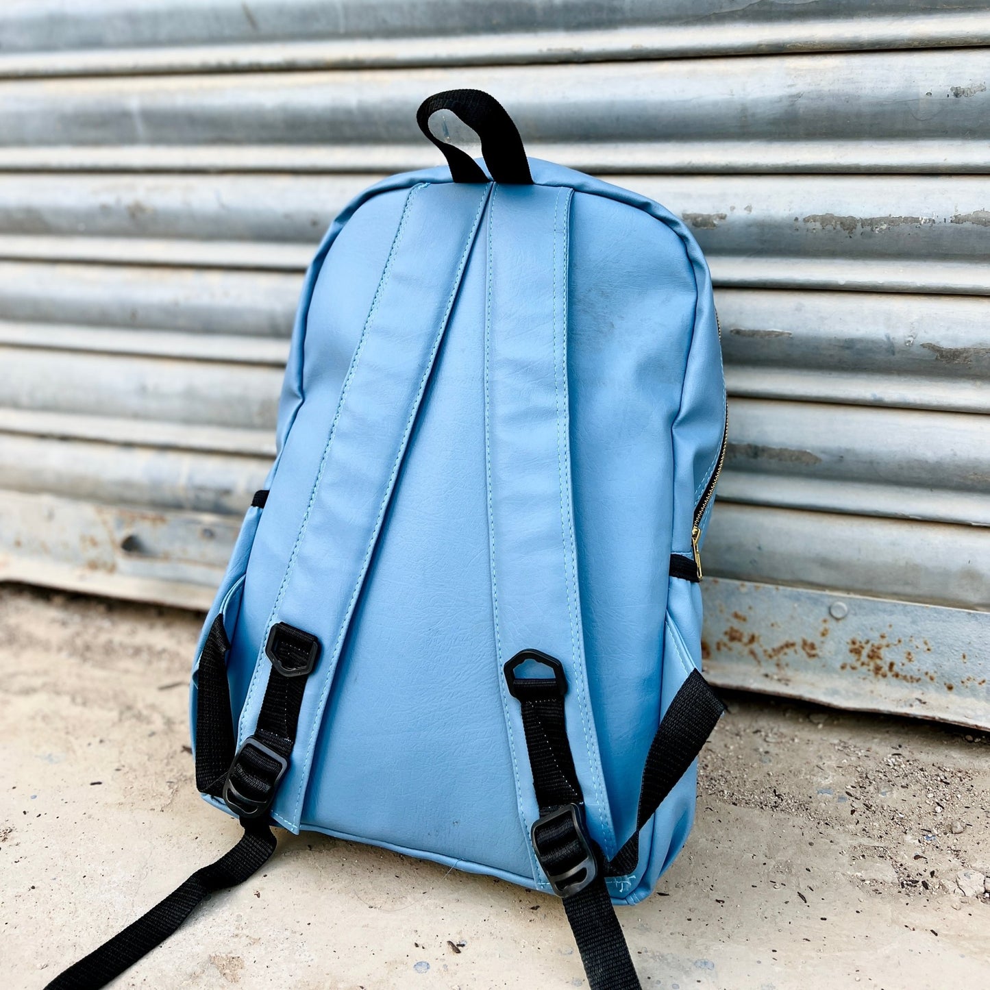 The Blue Voyager Leatherite Backpack - BREACHIT