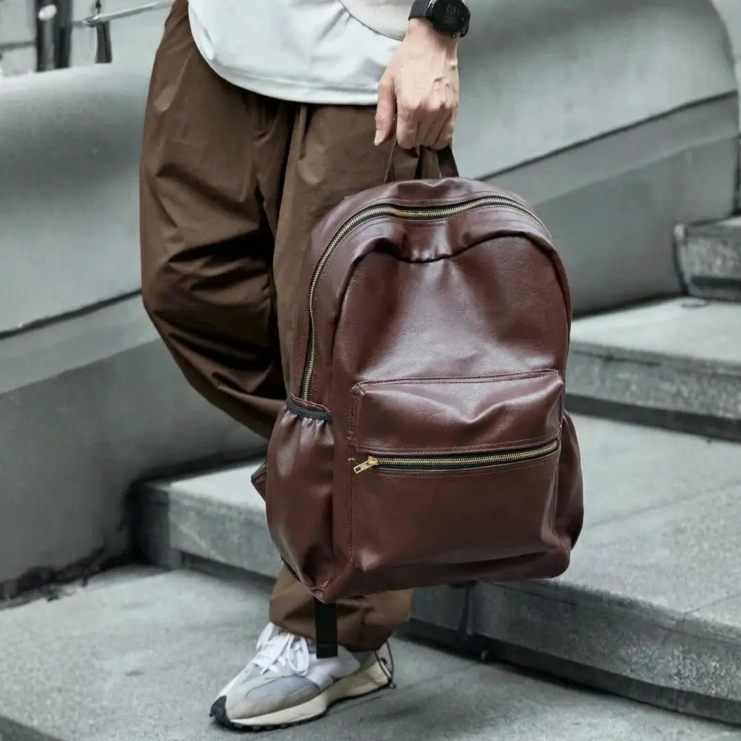 The Brown Voyager Leatherite Backpack - BREACHIT