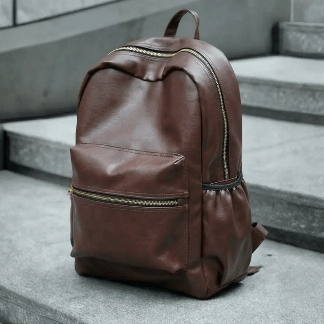 The Brown Voyager Leatherite Backpack - BREACHIT