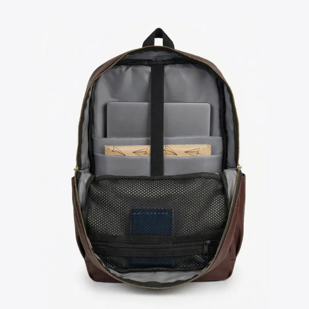 The Brown Voyager Leatherite Backpack - BREACHIT