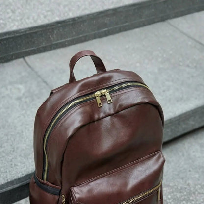 The Brown Voyager Leatherite Backpack - BREACHIT