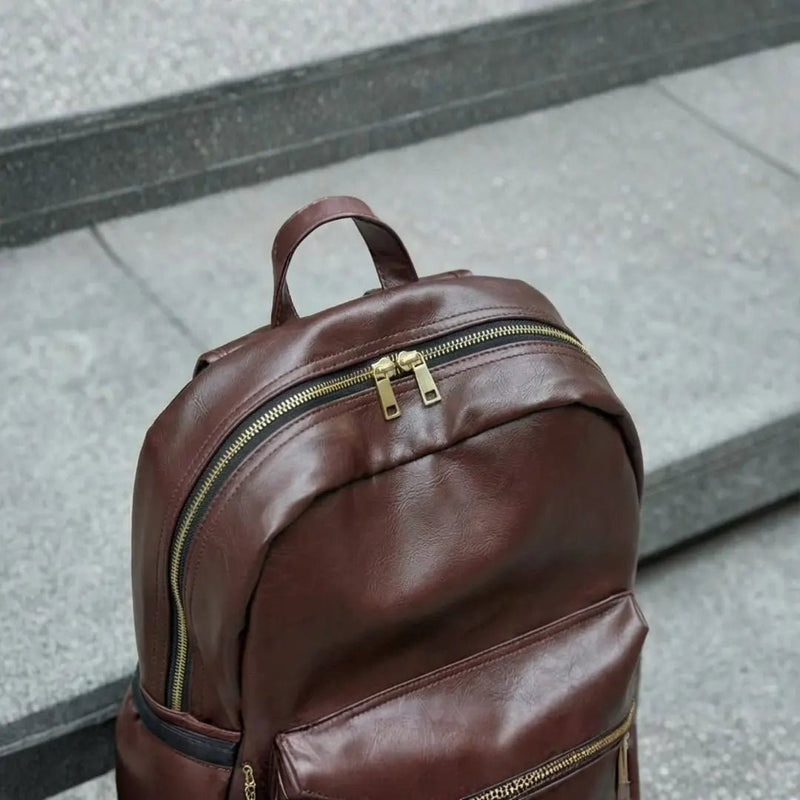 The Brown Voyager Leatherite Backpack - BREACHIT