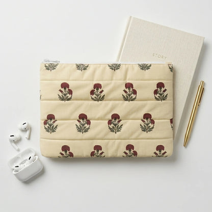 The Saffron Quilt Puffer Laptop Sleeve - BREACHIT
