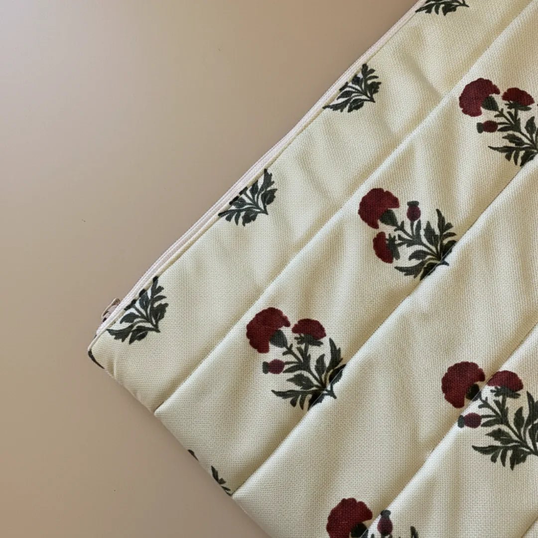 The Saffron Quilt Puffer Laptop Sleeve - BREACHIT