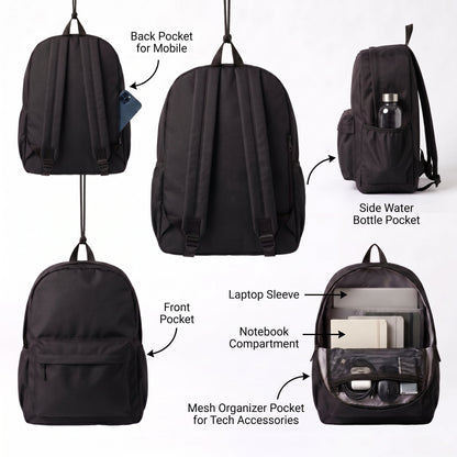 Urban Black Backpack - BREACHIT