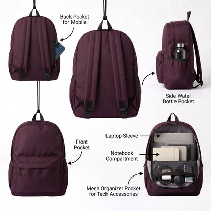 Urban Burgundy Backpack - BREACHIT