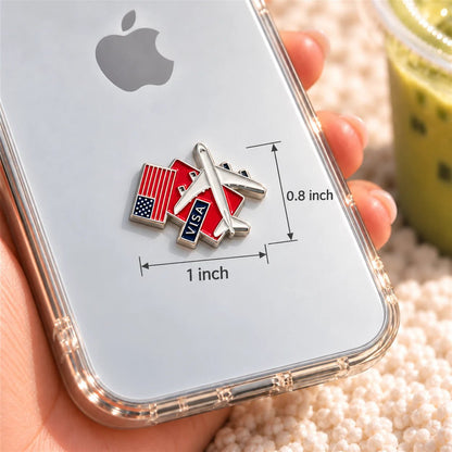 USA Travel - Adhesive Metal Charm - BREACHIT