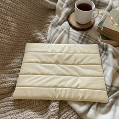 Warm Ivory Quilt Puffer Laptop Sleeve - BREACHIT