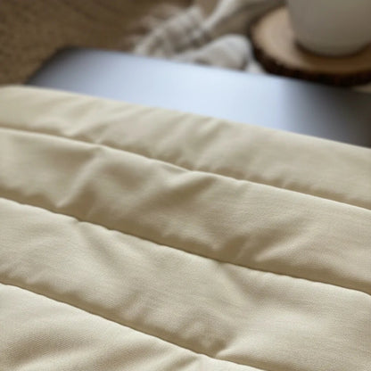 Warm Ivory Quilt Puffer Laptop Sleeve - BREACHIT