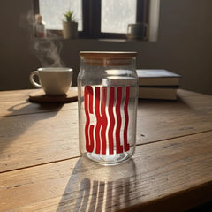 Wavy Bliss Coffee Glass Jar - BREACHIT