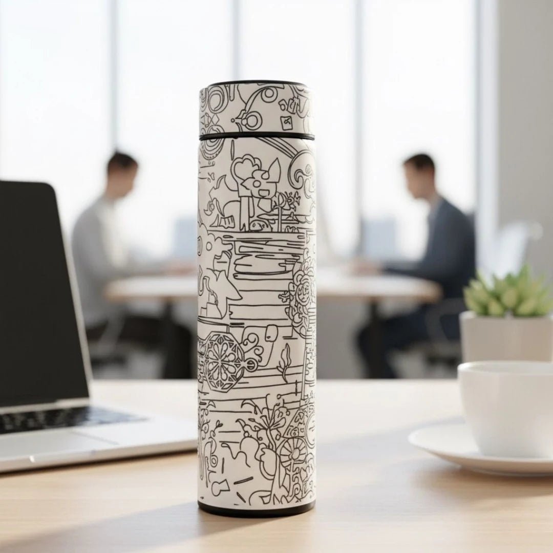 WB018 - Graffiti Printed Temperature Water Bottle - BREACHIT