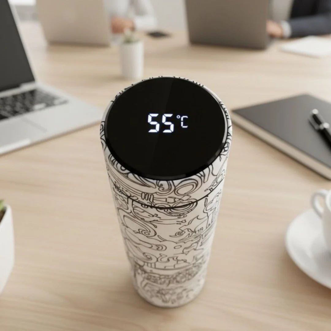 WB018 - Graffiti Printed Temperature Water Bottle - BREACHIT