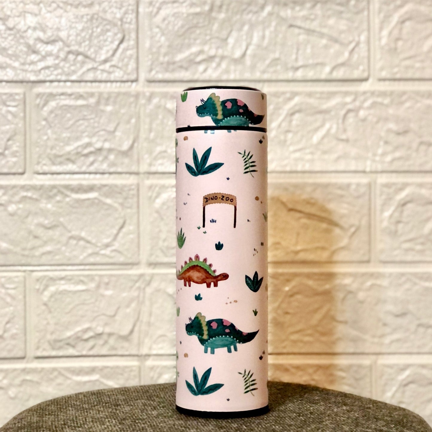 WB021 - Dino Zoo Printed Temperature Water Bottle - BREACHIT