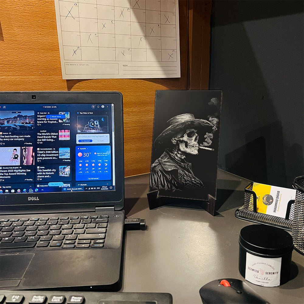 WF028 - Skeleton Ghost Rider Wall Frame - BREACHIT