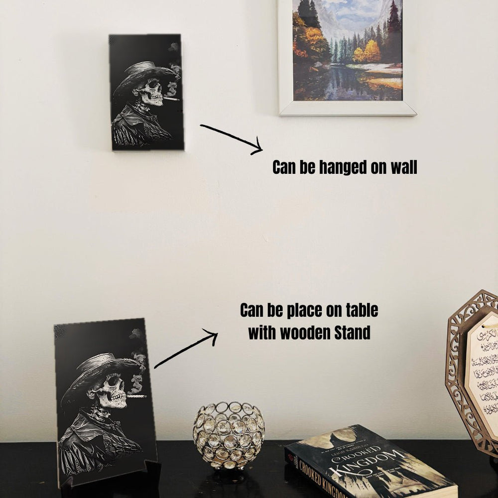 WF028 - Skeleton Ghost Rider Wall Frame - BREACHIT