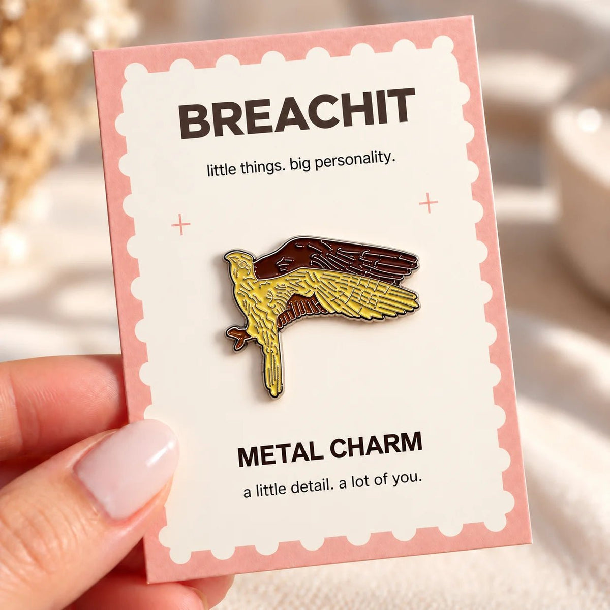 Wild Wings - Adhesive Metal Charm - BREACHIT