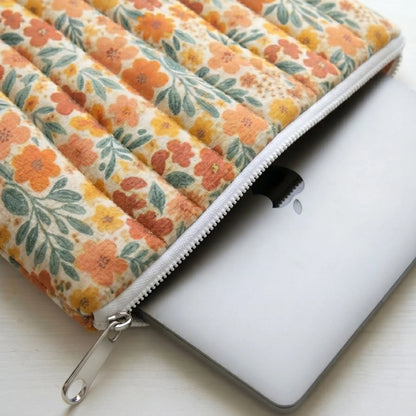 Wildflower Quilt Puffer Laptop Sleeve - BREACHIT