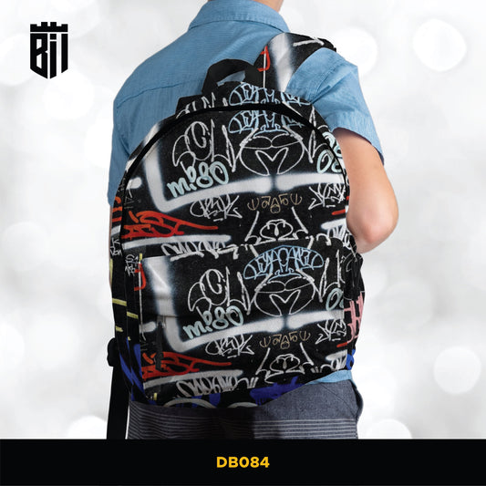 DB084 Graffiti Art Allover Printed Backpack