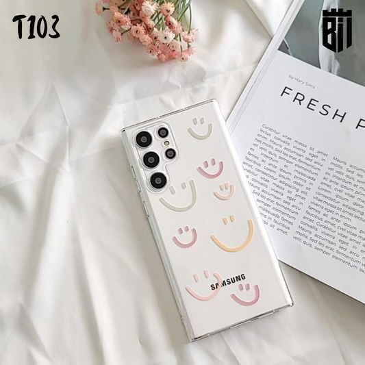 T103 Smiley Transparent Design Mobile Case