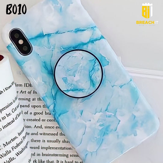 B010 Blue Marble Mobile Case with Popsocket - BREACHIT