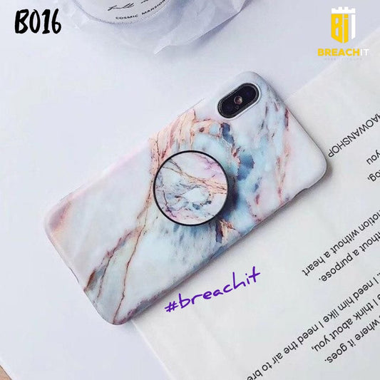 B016 Marble Mobile Case with Popsocket - BREACHIT