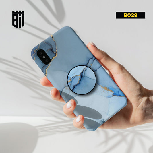 B029 Blue Marble Mobile Case with Popsocket - BREACHIT