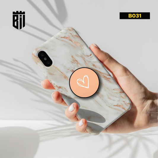 B031 Rose Gold Marble Mobile Case with Popsocket - BREACHIT