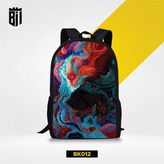 BK012 Colorful Abstract Backpack - BREACHIT