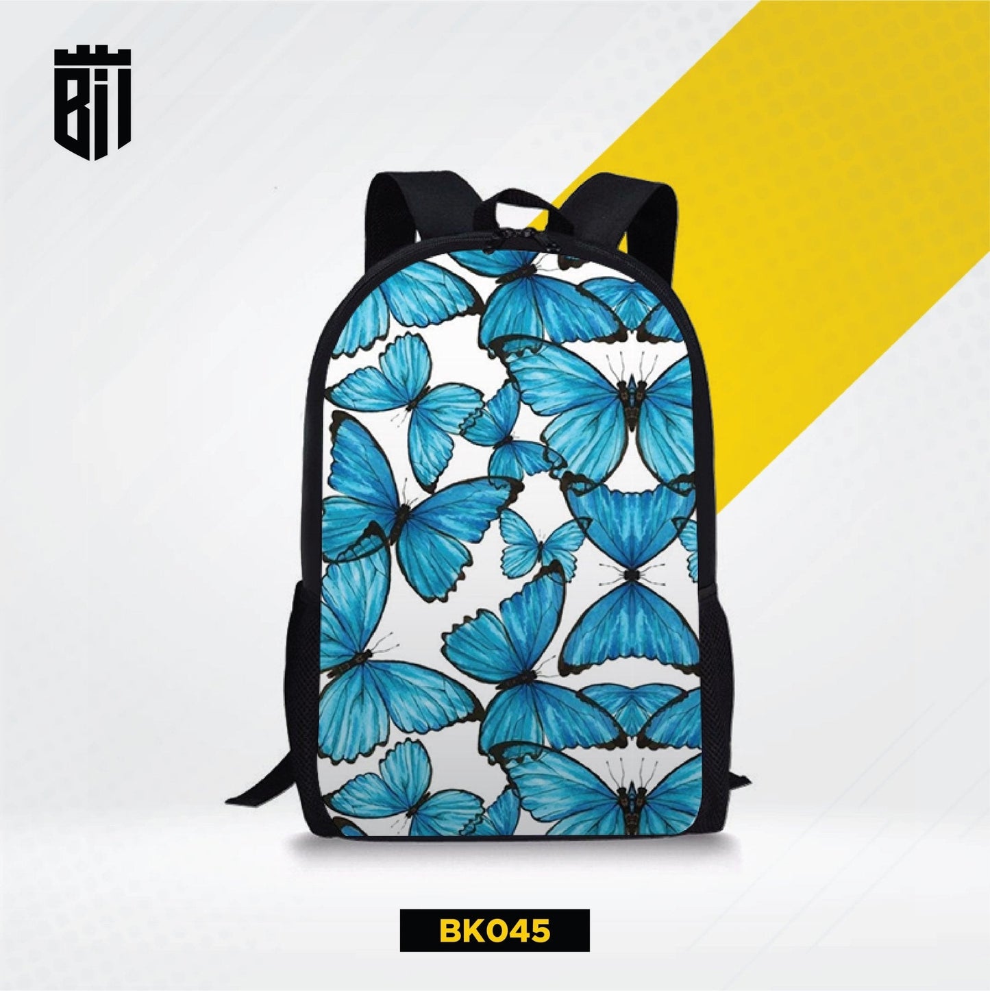 BK045 Blue Butterfly Backpack - BREACHIT