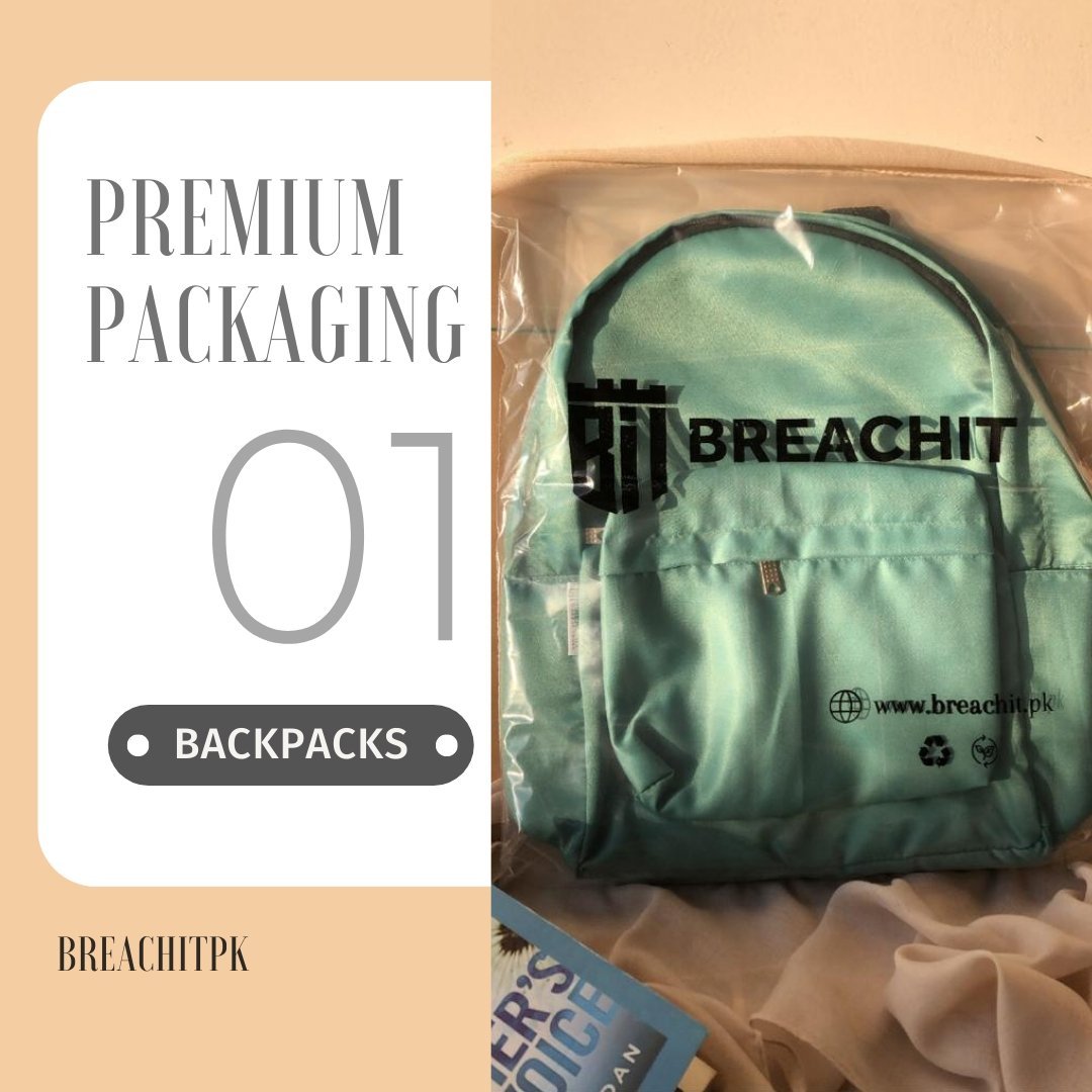 BK063 Blue Abstract Backpack - BREACHIT