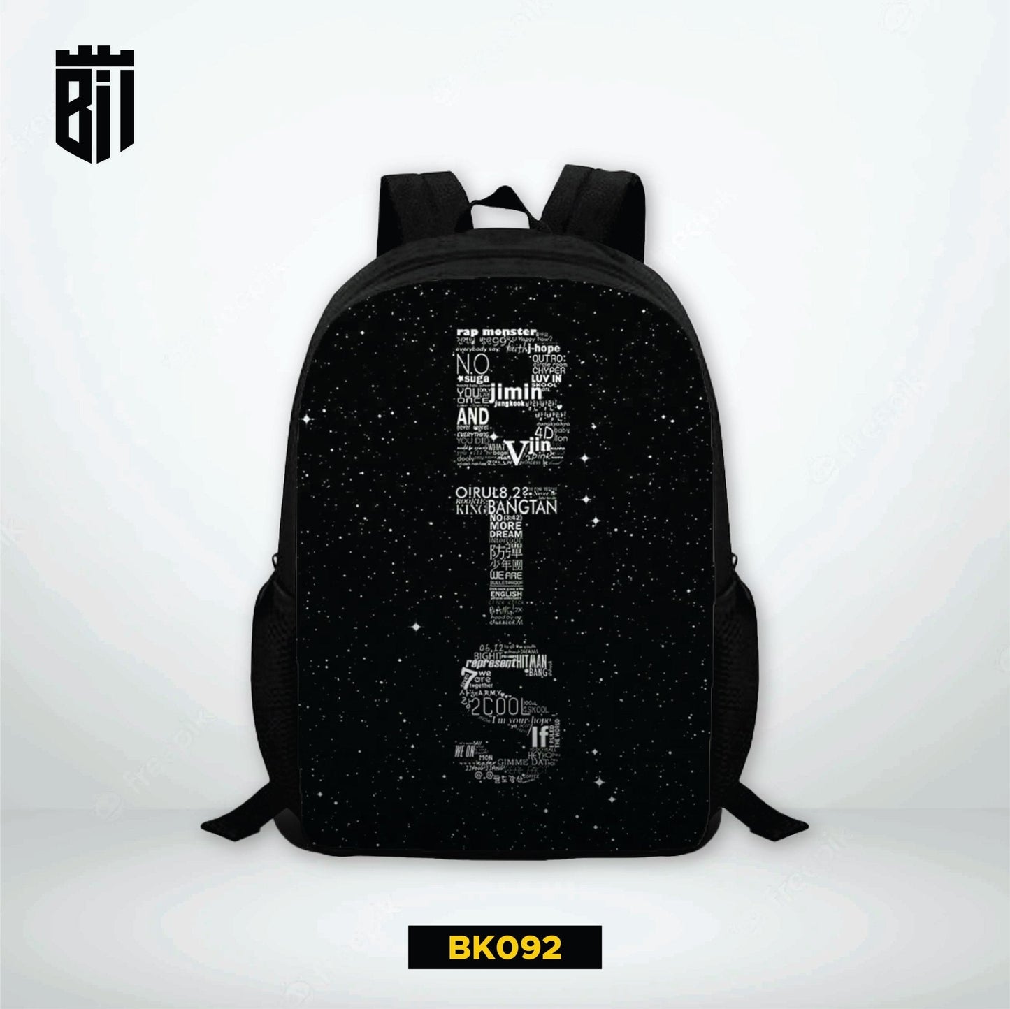 BK092 Black BTS Backpack - BREACHIT