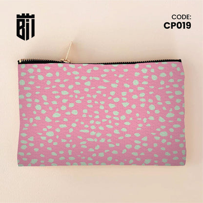 CP019 - Pink Pattern Customized Pouch - BREACHIT