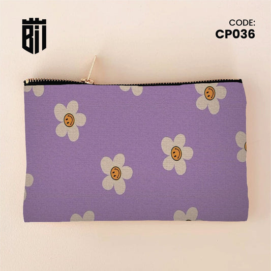 CP036 - Purple Floral Customized Pouch - BREACHIT