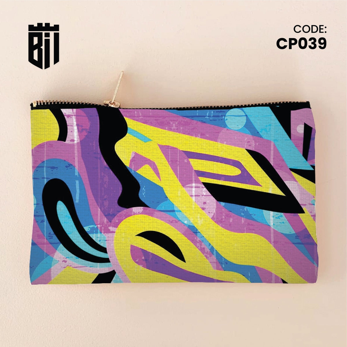 CP039 - Abstract Art Customized Pouch - BREACHIT