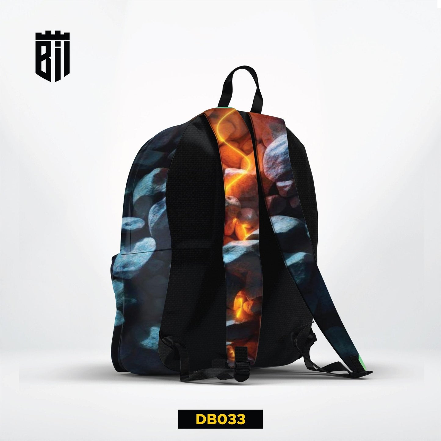 DB033 Neon Stones Allover Printed Backpack - BREACHIT