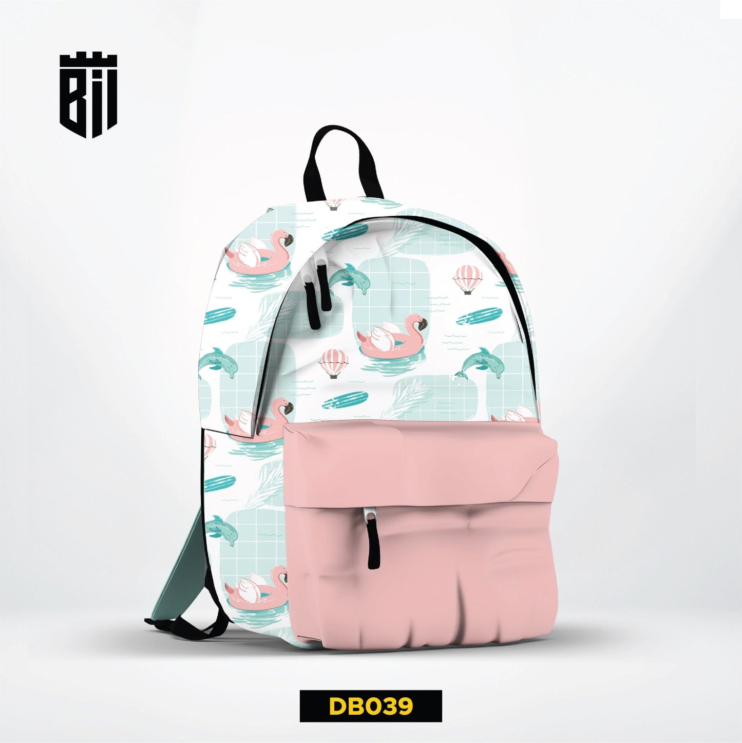 Allover printed girls backpack school bag
