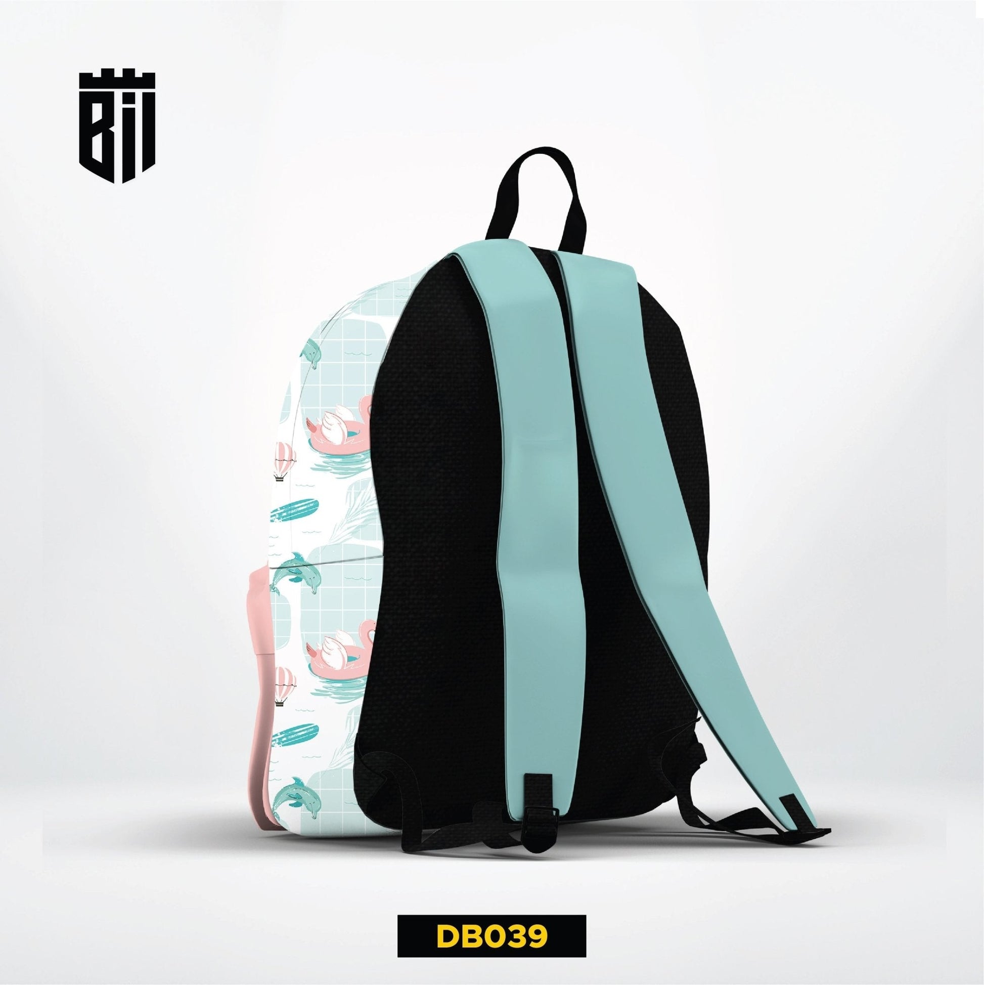 DB039 Flamingo Patterns Allover Printed Backpack - BREACHIT